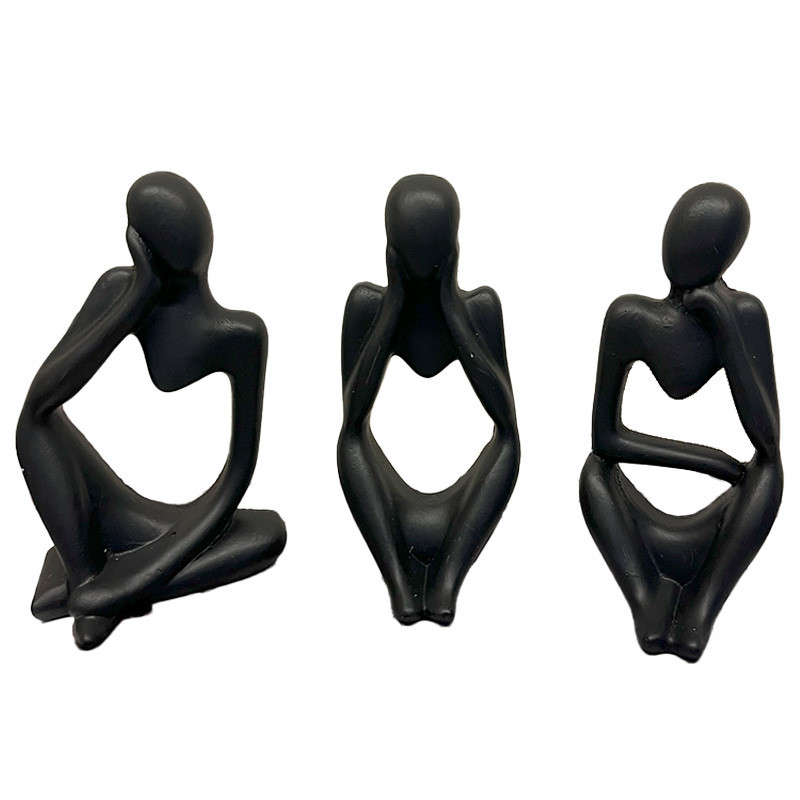 مجسمه بتنی مدل متفکر بسته 3عددی